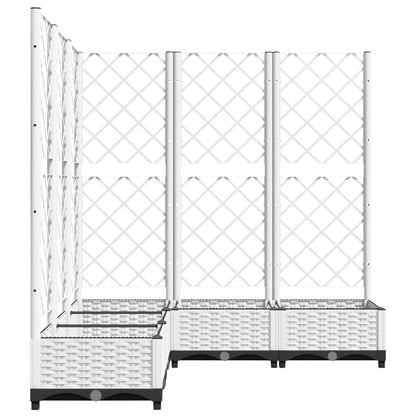 Plantenbak Met Latwerk 20X20X2,5 Cm Polypropeen 120 x 120 x 121.5 cm Wit