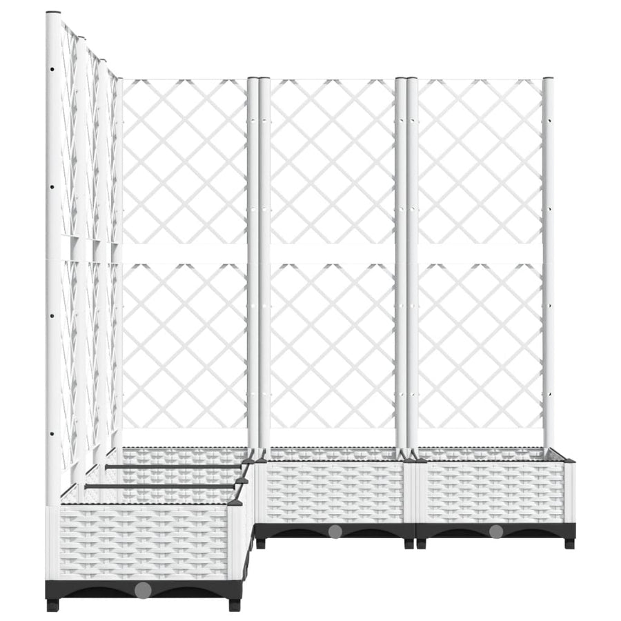 Plantenbak Met Latwerk 20X20X2,5 Cm Polypropeen 120 x 120 x 121.5 cm Wit