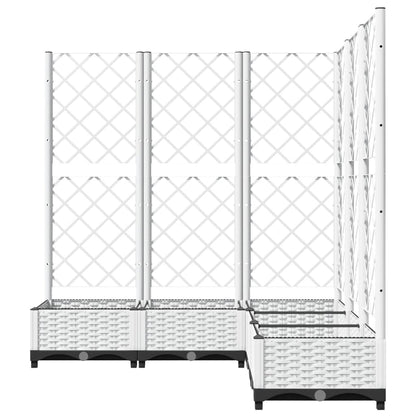 Plantenbak Met Latwerk 20X20X2,5 Cm Polypropeen 120 x 120 x 121.5 cm Wit