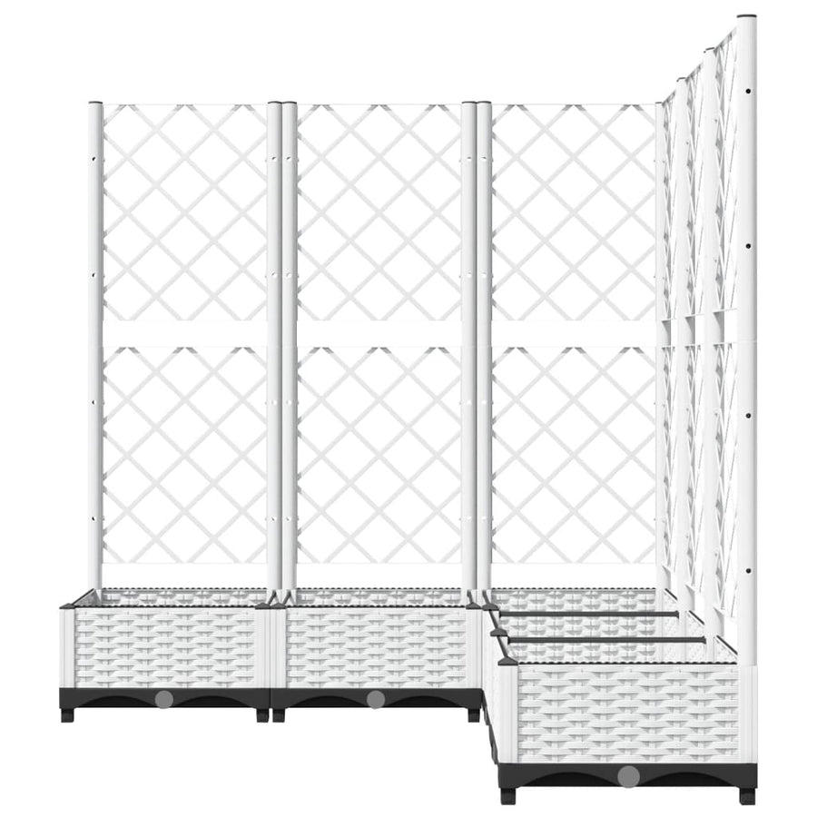 Plantenbak Met Latwerk 20X20X2,5 Cm Polypropeen 120 x 120 x 121.5 cm Wit