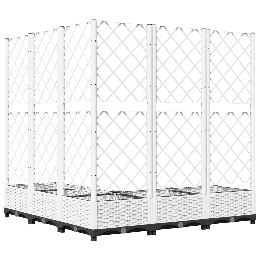 Plantenbak Met Latwerk 20X20X2,5 Cm Polypropeen 120 x 120 x 121.5 cm Wit