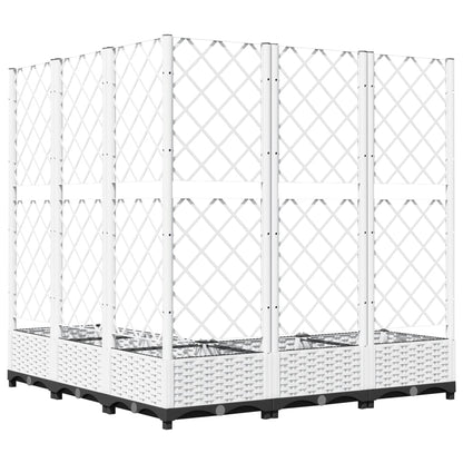 Plantenbak Met Latwerk 20X20X2,5 Cm Polypropeen 120 x 120 x 121.5 cm Wit