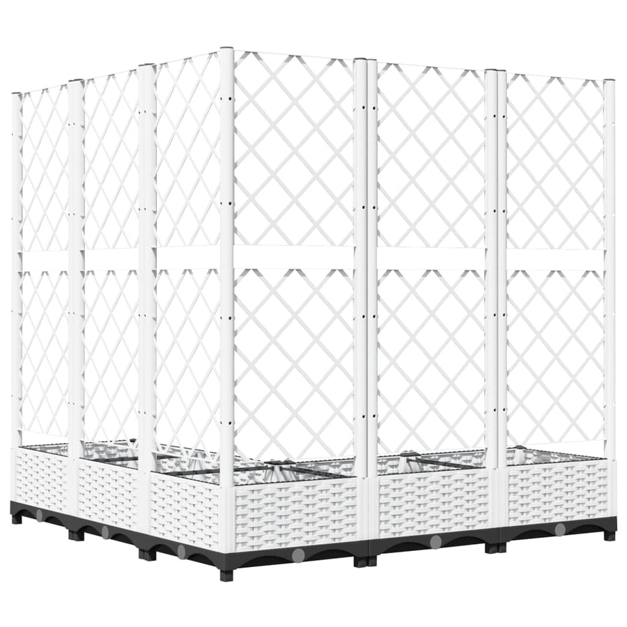 Plantenbak Met Latwerk 20X20X2,5 Cm Polypropeen 120 x 120 x 121.5 cm Wit