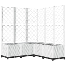 Plantenbak Met Latwerk Polypropeen 120 x 120 x 136 cm Wit