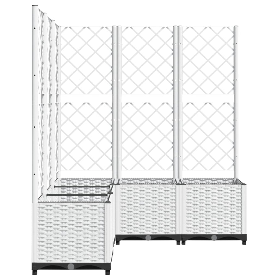 Plantenbak Met Latwerk Polypropeen 120 x 120 x 136 cm Wit
