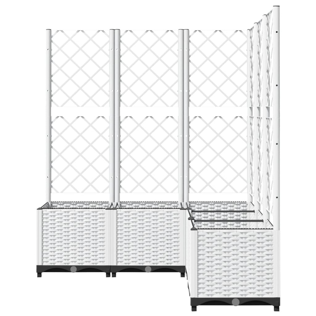 Plantenbak Met Latwerk Polypropeen 120 x 120 x 136 cm Wit