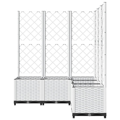 Plantenbak Met Latwerk Polypropeen 120 x 120 x 136 cm Wit
