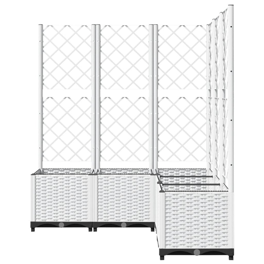 Plantenbak Met Latwerk Polypropeen 120 x 120 x 136 cm Wit