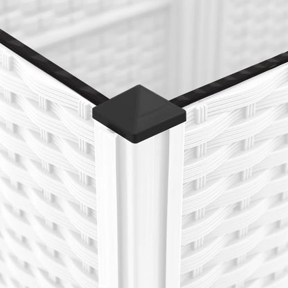 Plantenbak Met Latwerk Polypropeen 120 x 120 x 136 cm Wit