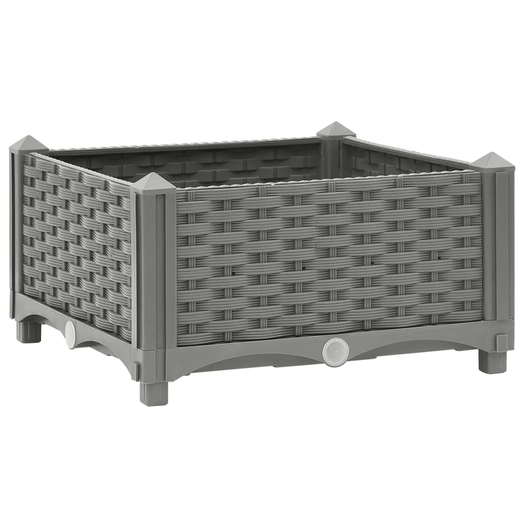 Plantenbak Verhoogd Polypropeen 40 x 40 x 23 cm Lichtgrijs