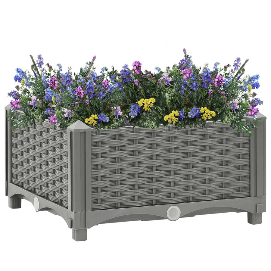 Plantenbak Verhoogd Polypropeen 40 x 40 x 23 cm Lichtgrijs