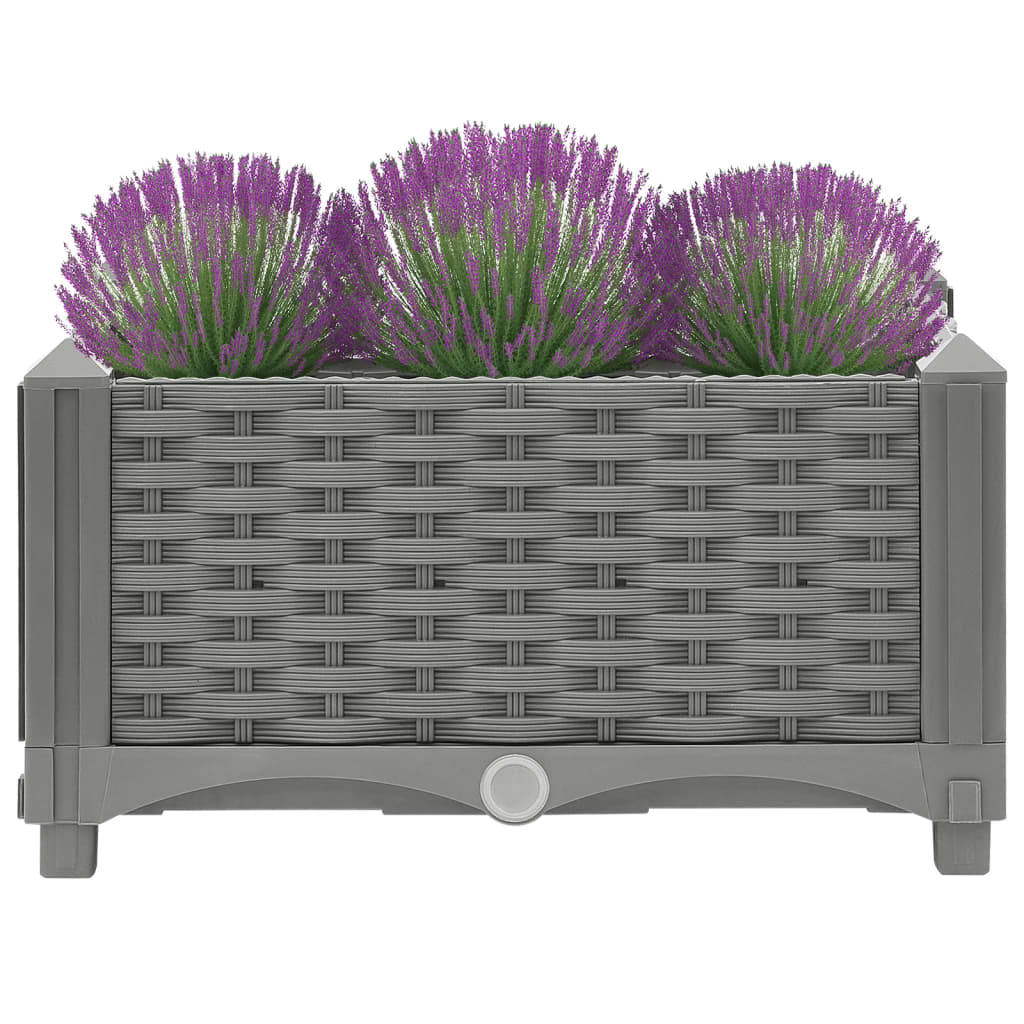Plantenbak Verhoogd Polypropeen 40 x 40 x 23 cm Lichtgrijs