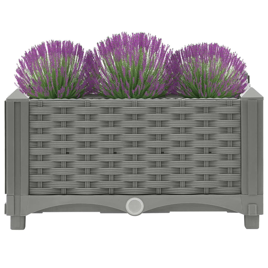 Plantenbak Verhoogd Polypropeen 40 x 40 x 23 cm Lichtgrijs
