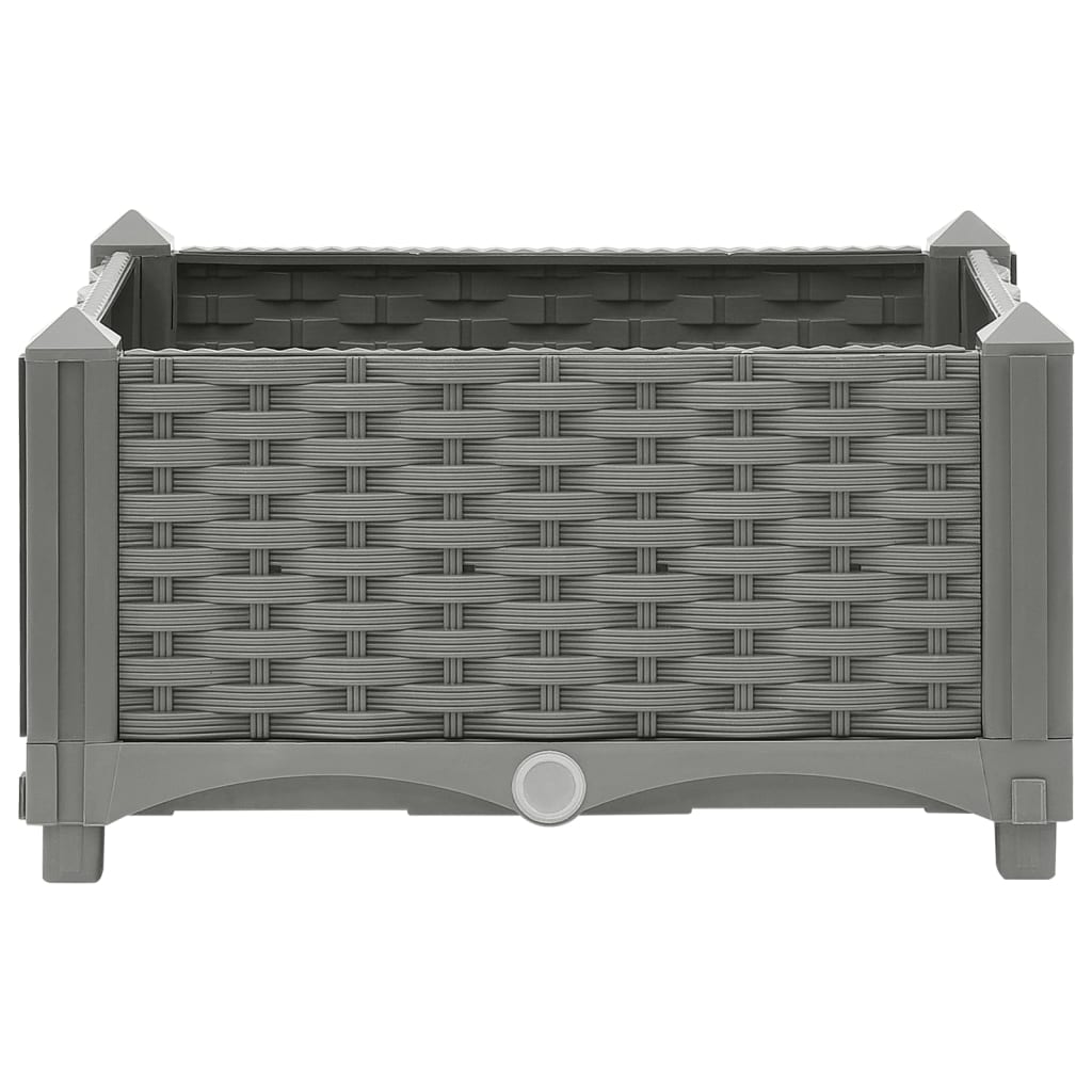 Plantenbak Verhoogd Polypropeen 40 x 40 x 23 cm Lichtgrijs
