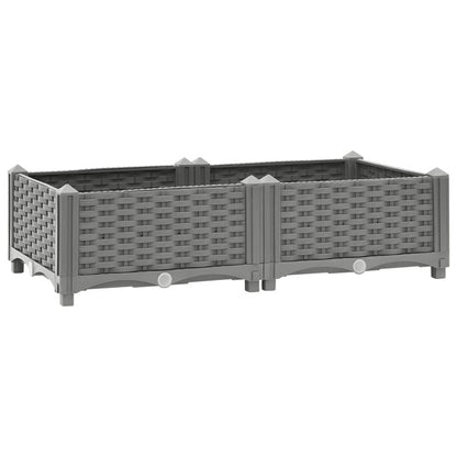 Plantenbak Verhoogd Polypropeen 80 x 40 x 23 cm Lichtgrijs
