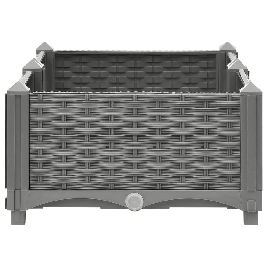 Plantenbak Verhoogd Polypropeen 80 x 40 x 23 cm Lichtgrijs
