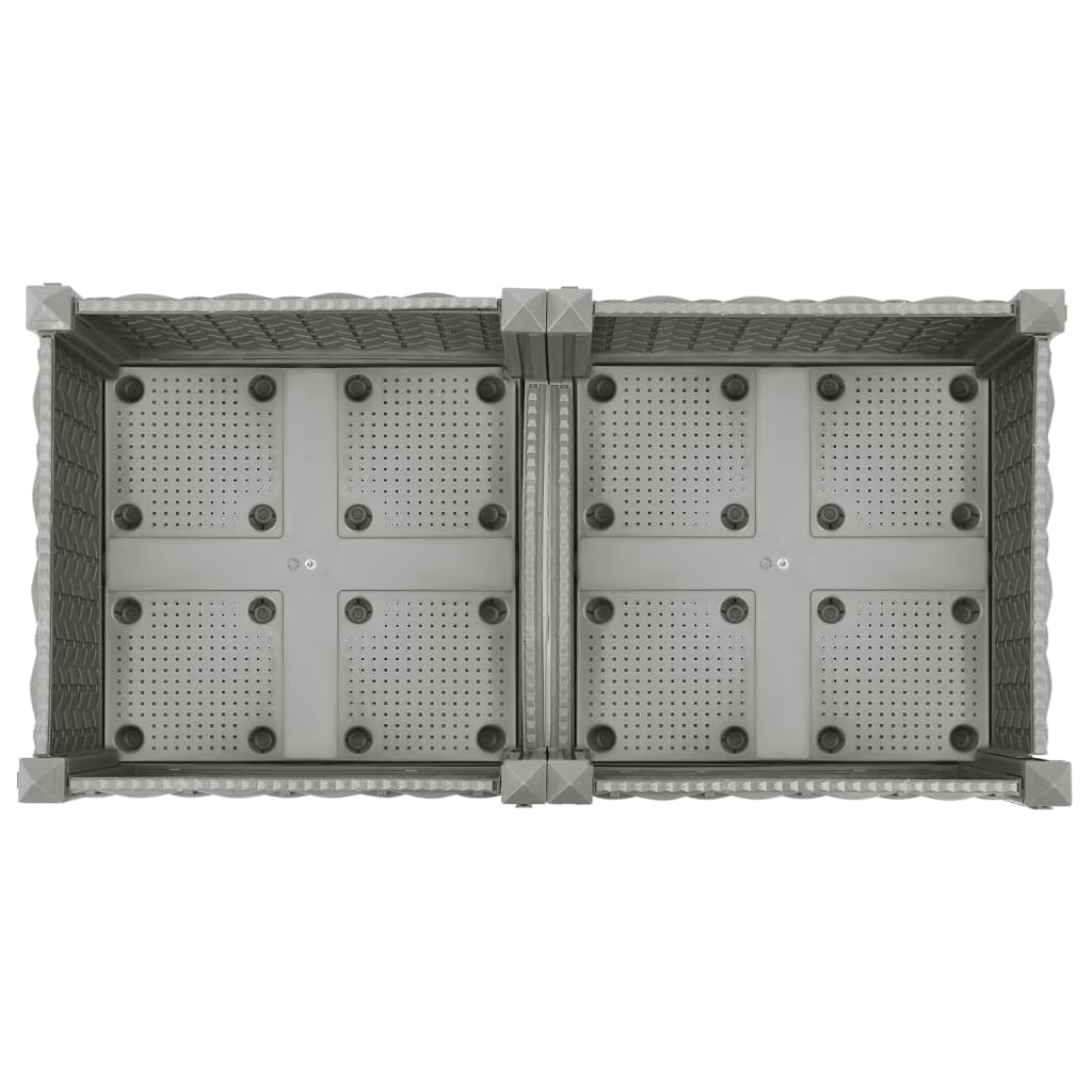 Plantenbak Verhoogd Polypropeen 80 x 40 x 23 cm Lichtgrijs