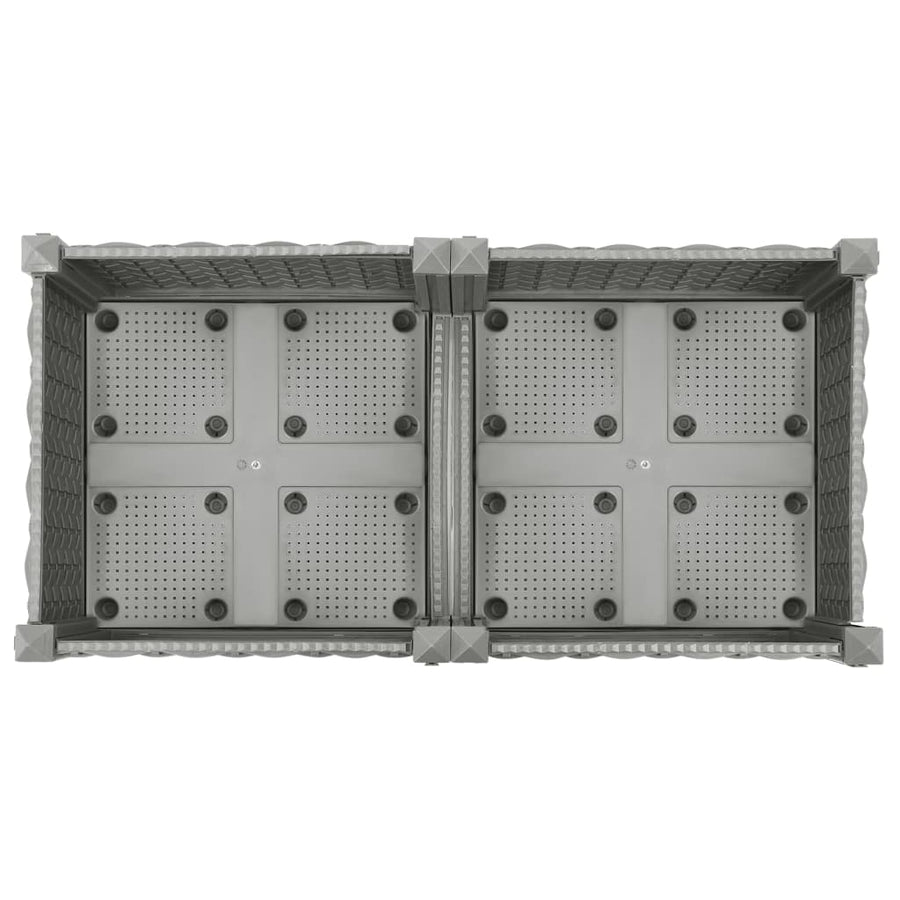 Plantenbak Verhoogd Polypropeen 80 x 40 x 23 cm Lichtgrijs