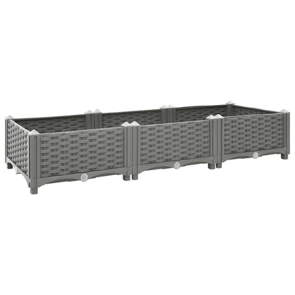 Plantenbak Verhoogd Polypropeen 120 x 40 x 23 cm Lichtgrijs