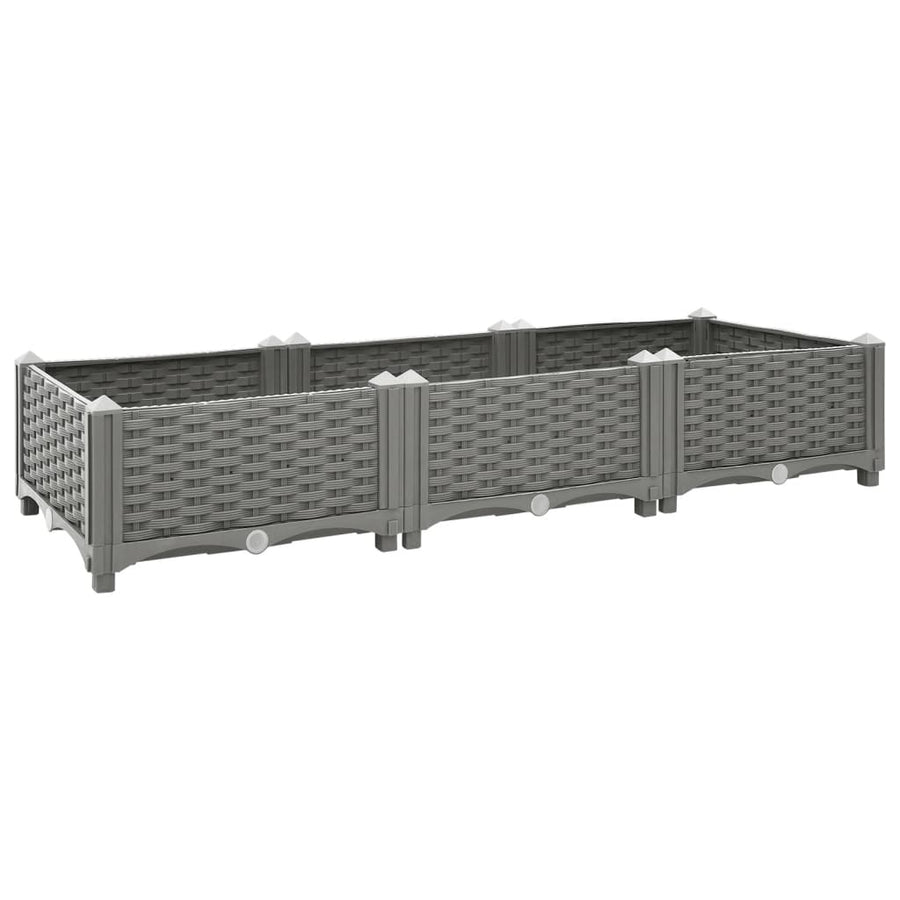 Plantenbak Verhoogd Polypropeen 120 x 40 x 23 cm Lichtgrijs