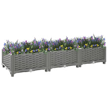 Plantenbak Verhoogd Polypropeen 120 x 40 x 23 cm Lichtgrijs