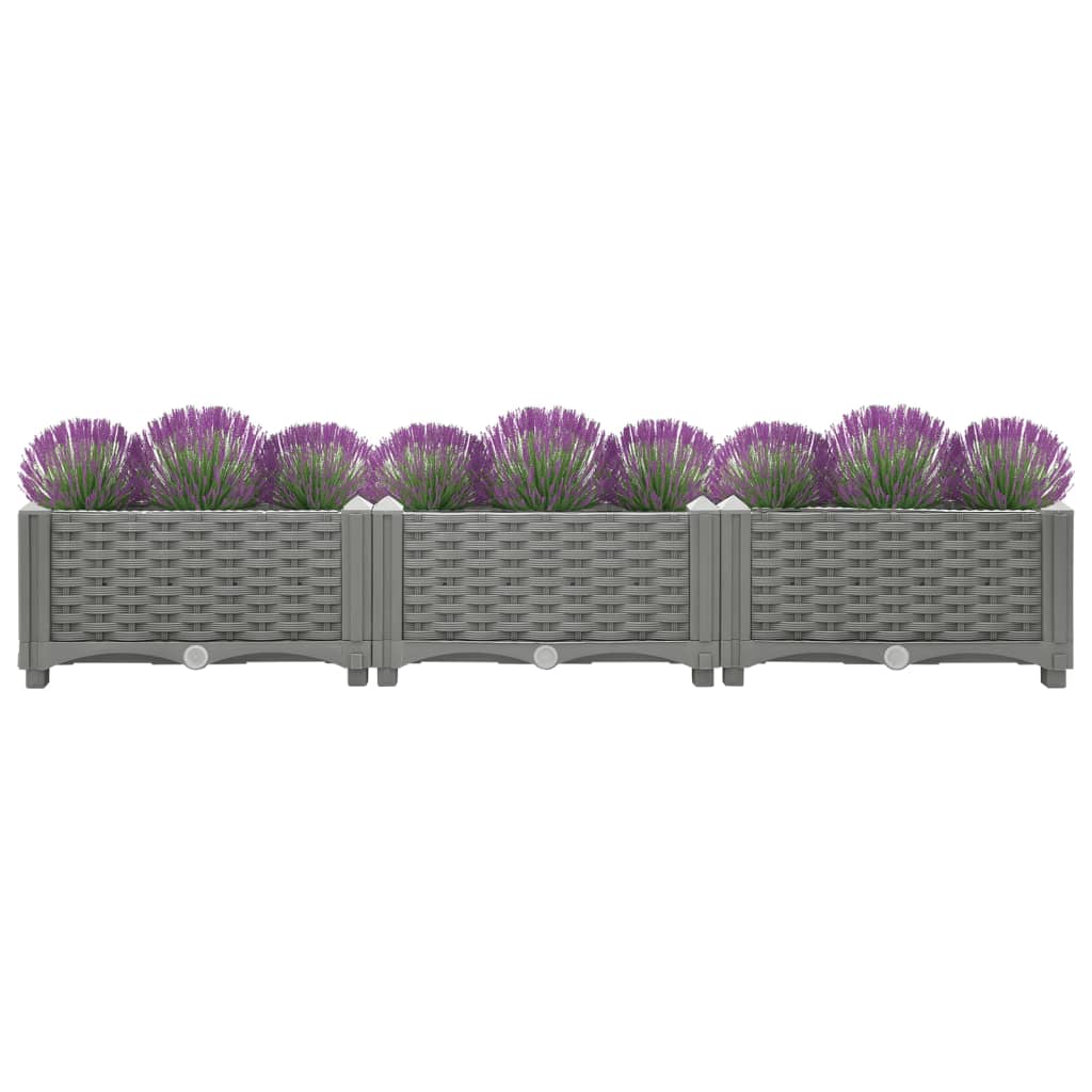 Plantenbak Verhoogd Polypropeen 120 x 40 x 23 cm Lichtgrijs