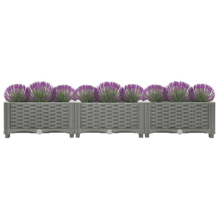 Plantenbak Verhoogd Polypropeen 120 x 40 x 23 cm Lichtgrijs