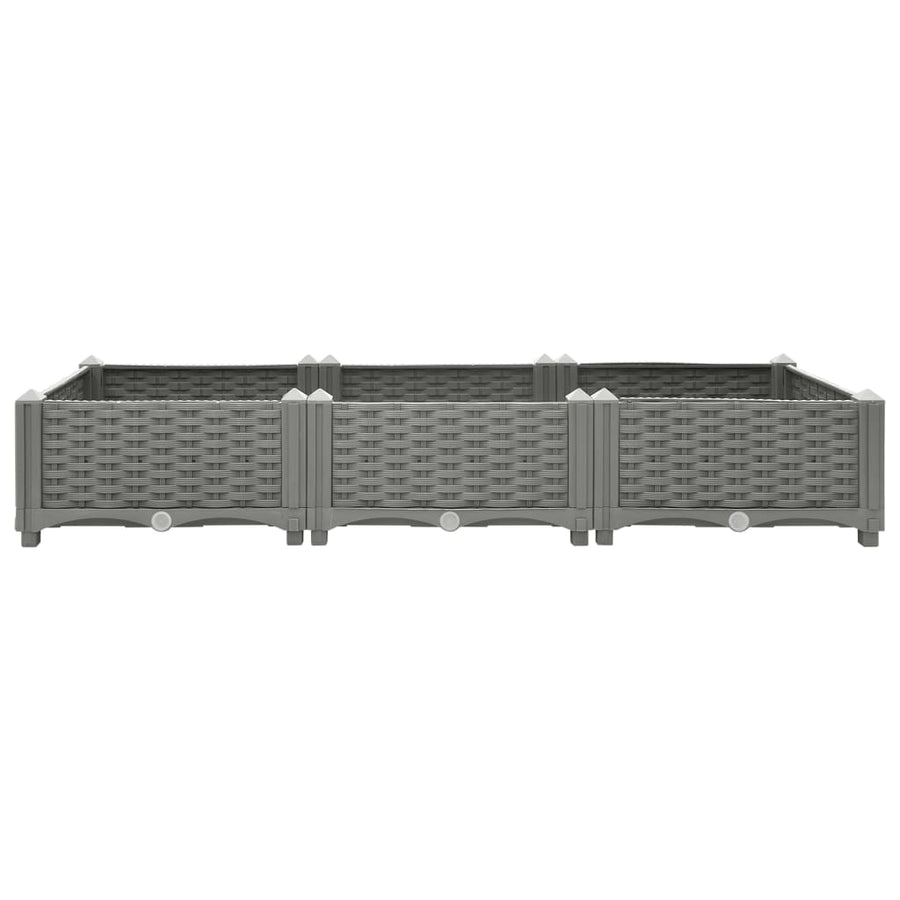 Plantenbak Verhoogd Polypropeen 120 x 40 x 23 cm Lichtgrijs