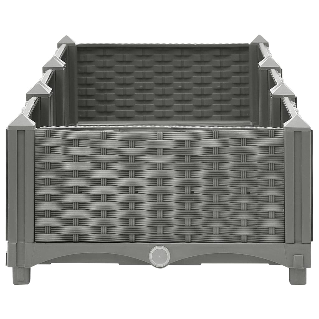 Plantenbak Verhoogd Polypropeen 120 x 40 x 23 cm Lichtgrijs