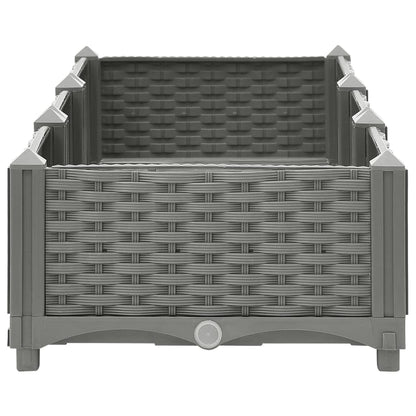 Plantenbak Verhoogd Polypropeen 120 x 40 x 23 cm Lichtgrijs