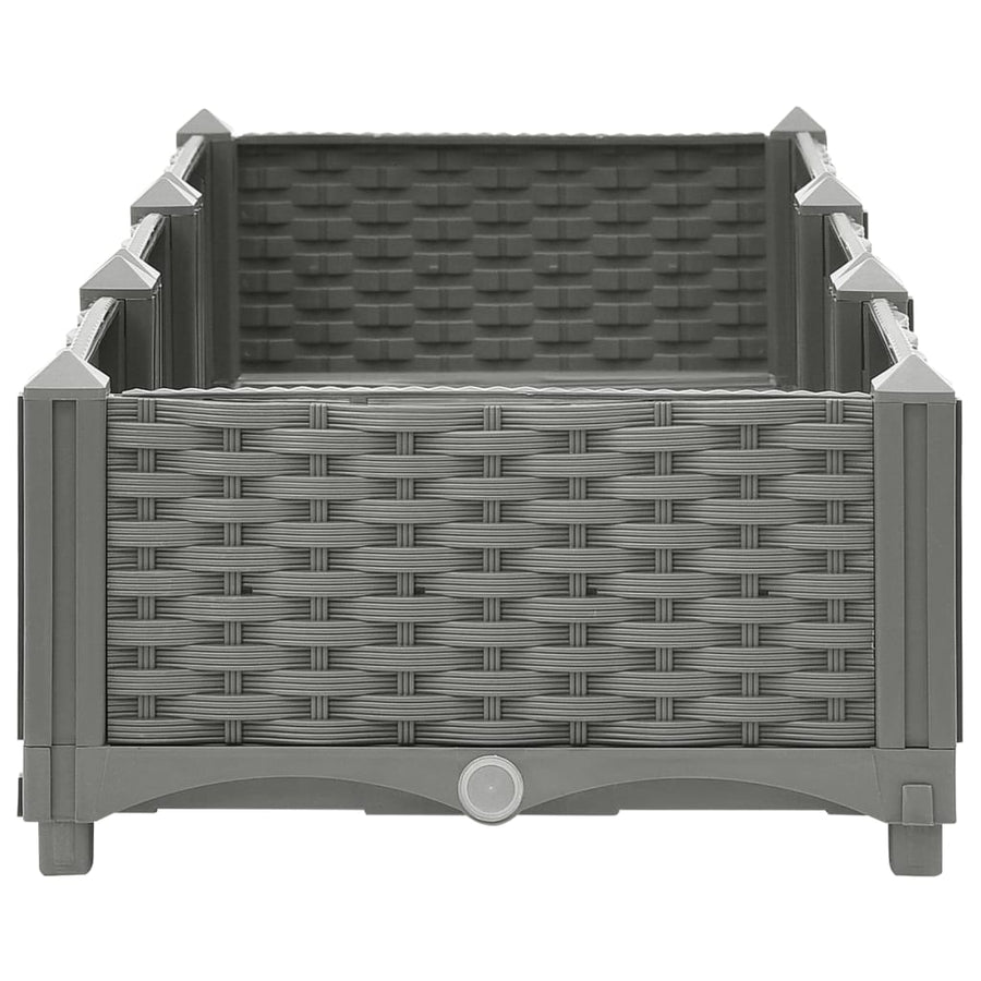 Plantenbak Verhoogd Polypropeen 120 x 40 x 23 cm Lichtgrijs