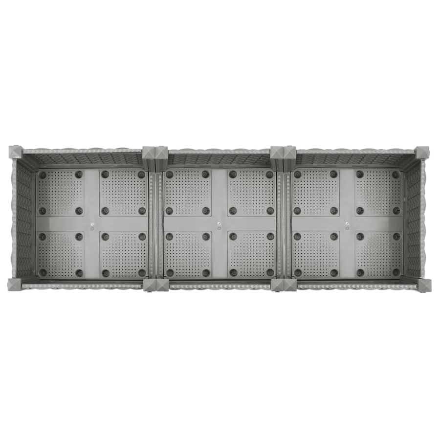 Plantenbak Verhoogd Polypropeen 120 x 40 x 23 cm Lichtgrijs