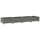 Raised planter 160x40x23 cm polypropylene