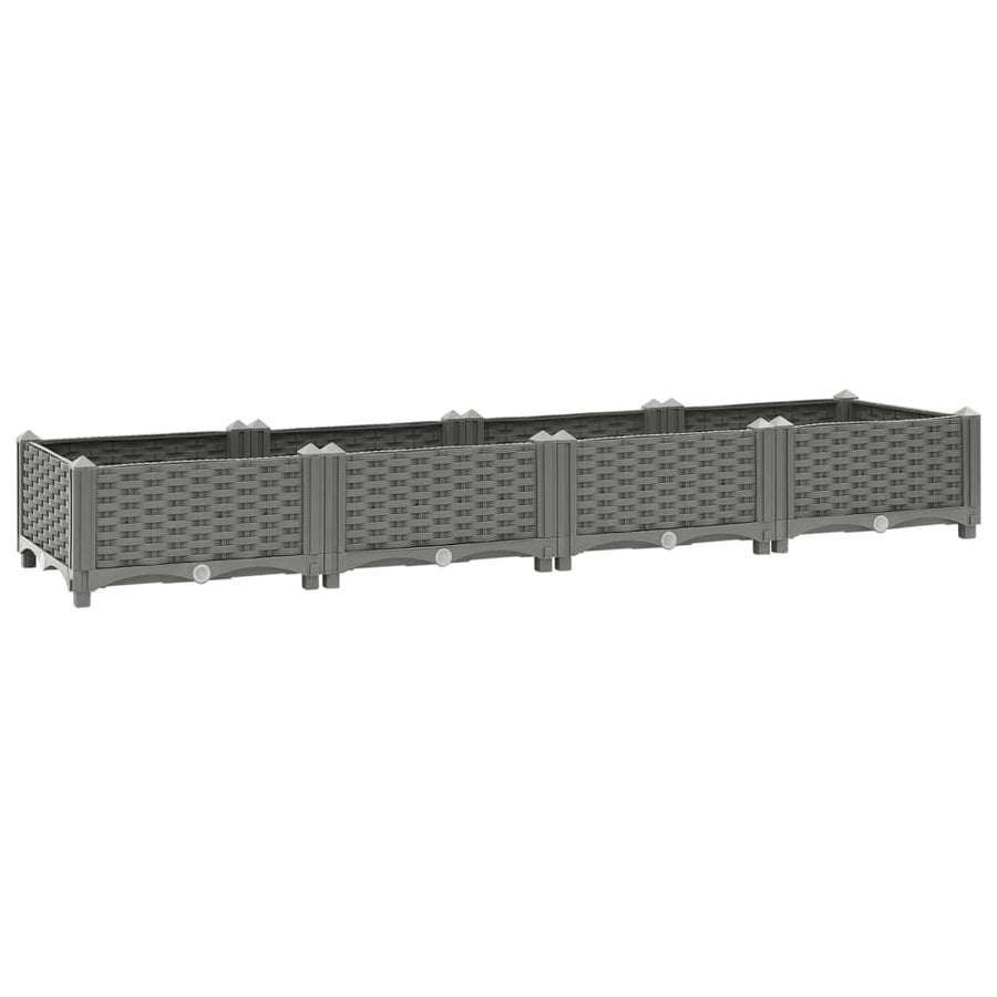Plantenbak Verhoogd Polypropeen 160 x 40 x 23 cm Lichtgrijs