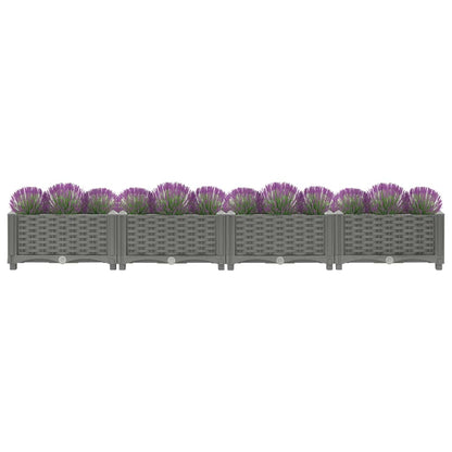 Plantenbak Verhoogd Polypropeen 160 x 40 x 23 cm Lichtgrijs