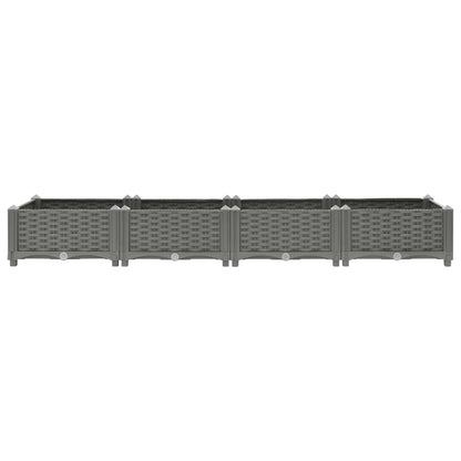 Plantenbak Verhoogd Polypropeen 160 x 40 x 23 cm Lichtgrijs