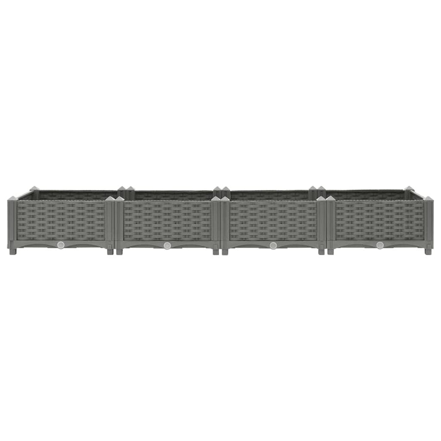 Plantenbak Verhoogd Polypropeen 160 x 40 x 23 cm Lichtgrijs