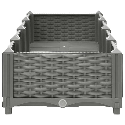 Plantenbak Verhoogd Polypropeen 160 x 40 x 23 cm Lichtgrijs
