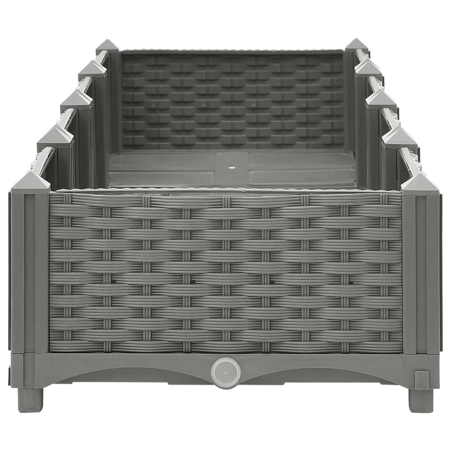 Plantenbak Verhoogd Polypropeen 160 x 40 x 23 cm Lichtgrijs