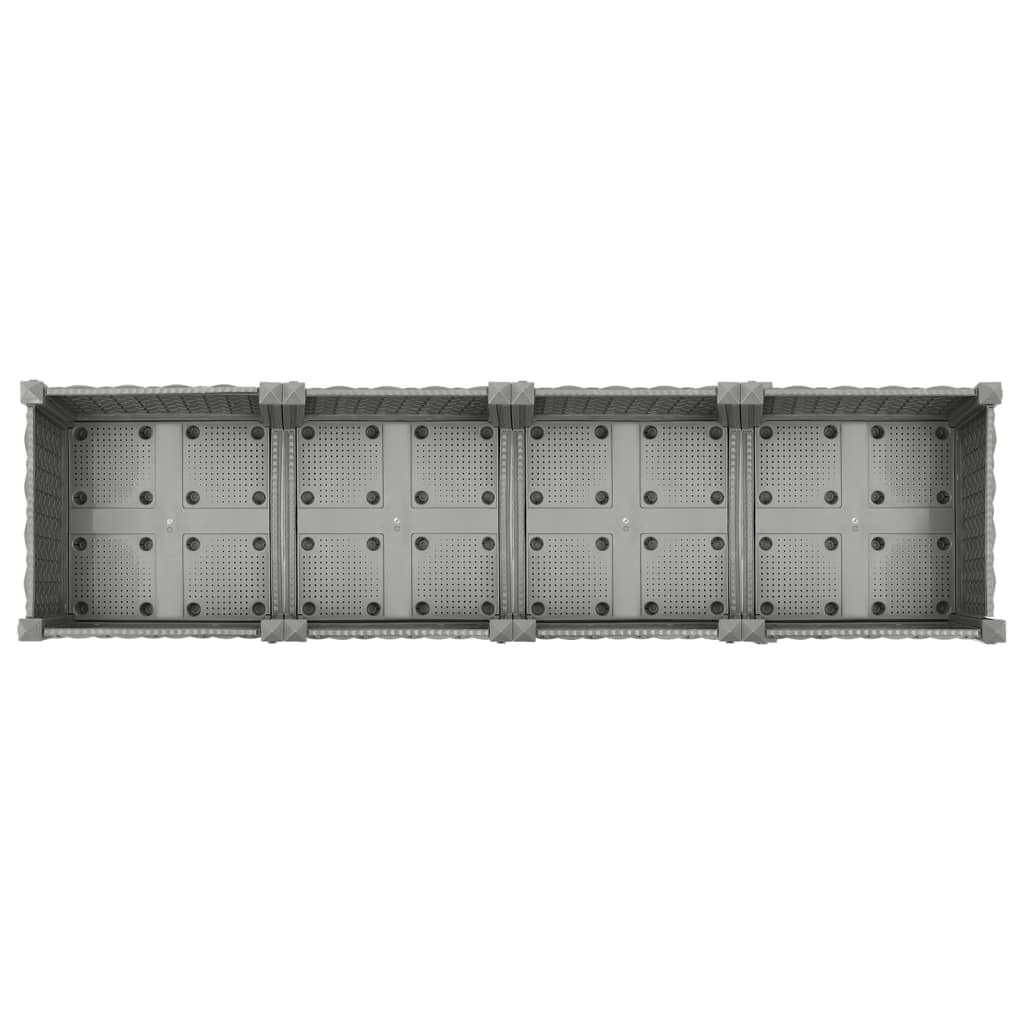 Plantenbak Verhoogd Polypropeen 160 x 40 x 23 cm Lichtgrijs