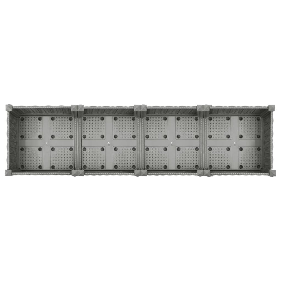Plantenbak Verhoogd Polypropeen 160 x 40 x 23 cm Lichtgrijs