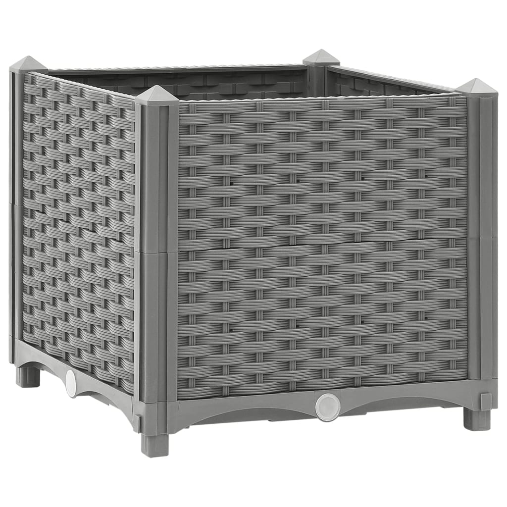 Plantenbak Verhoogd Polypropeen 40 x 40 x 38 cm Lichtgrijs