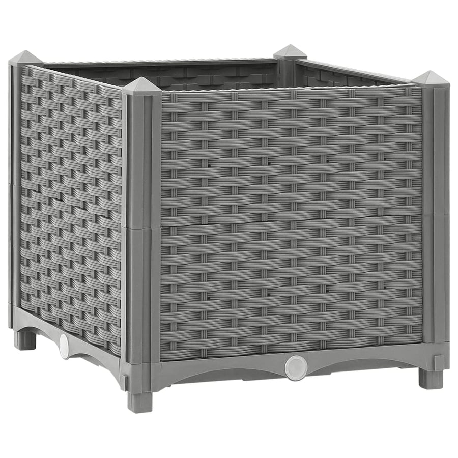 Plantenbak Verhoogd Polypropeen 40 x 40 x 38 cm Lichtgrijs