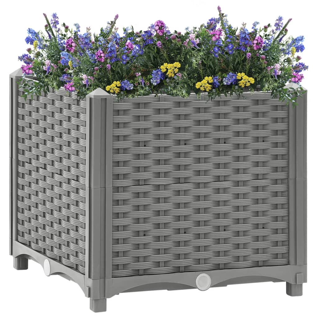 Plantenbak Verhoogd Polypropeen 40 x 40 x 38 cm Lichtgrijs