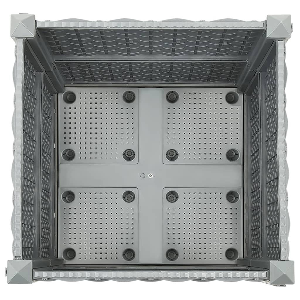 Plantenbak Verhoogd Polypropeen 40 x 40 x 38 cm Lichtgrijs