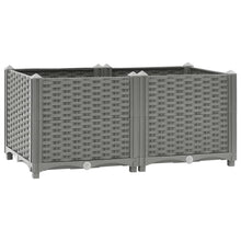 Plantenbak Verhoogd Polypropeen 80 x 40 x 38 cm Lichtgrijs