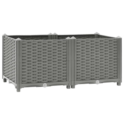 Plantenbak Verhoogd Polypropeen 80 x 40 x 38 cm Lichtgrijs