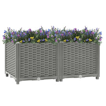 Plantenbak Verhoogd Polypropeen 80 x 40 x 38 cm Lichtgrijs