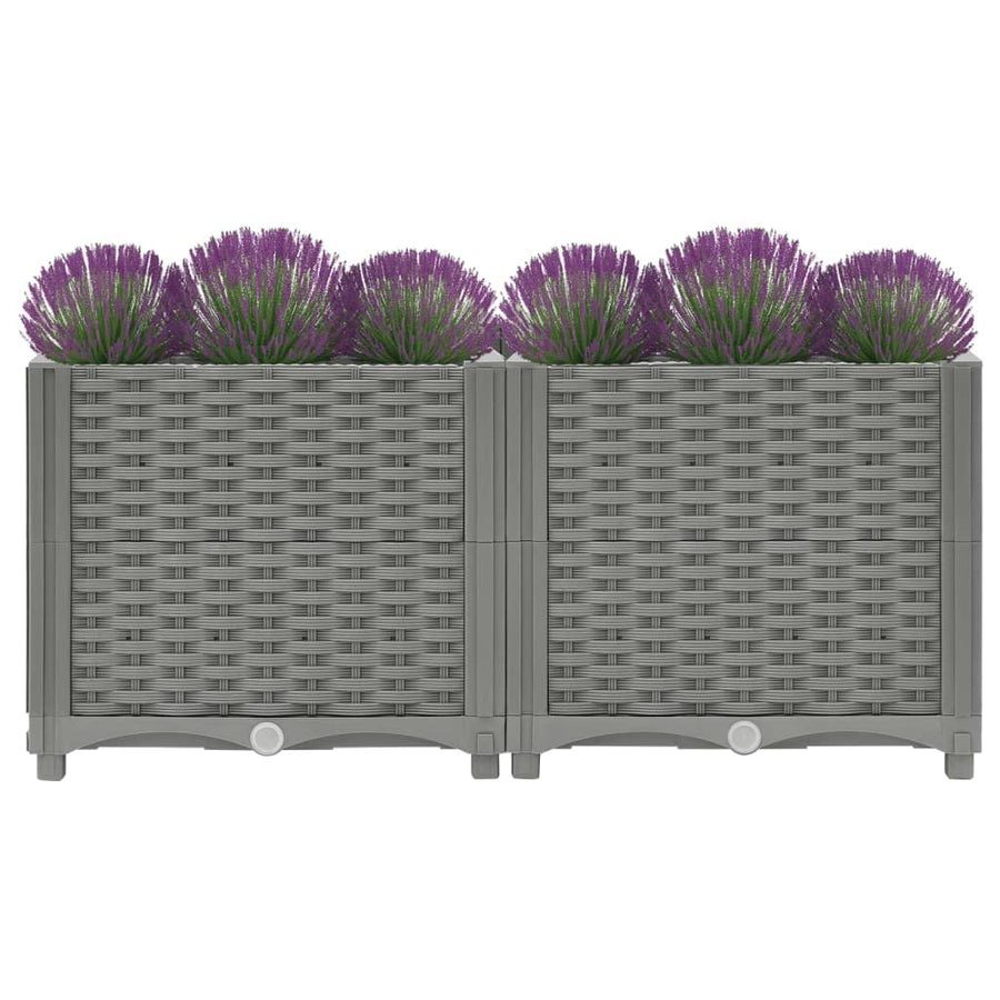 Plantenbak Verhoogd Polypropeen 80 x 40 x 38 cm Lichtgrijs