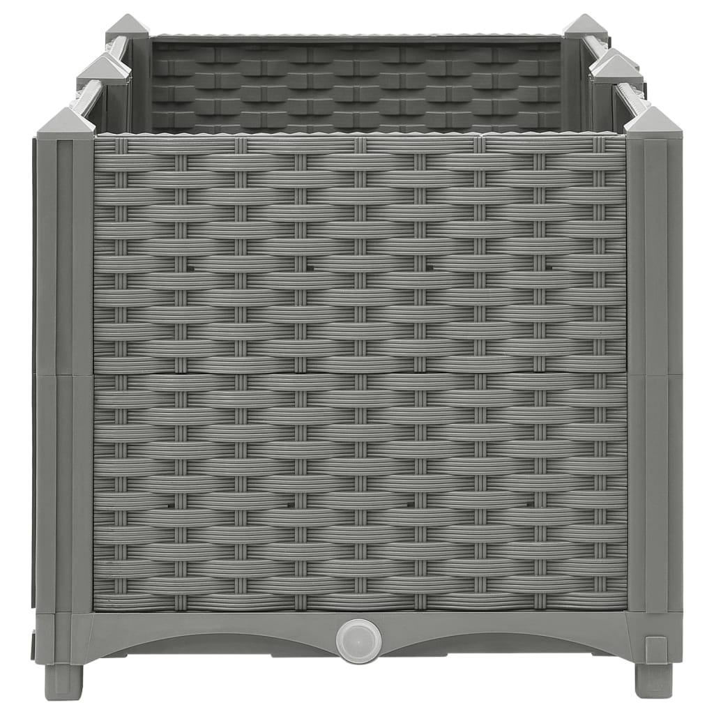 Plantenbak Verhoogd Polypropeen 80 x 40 x 38 cm Lichtgrijs